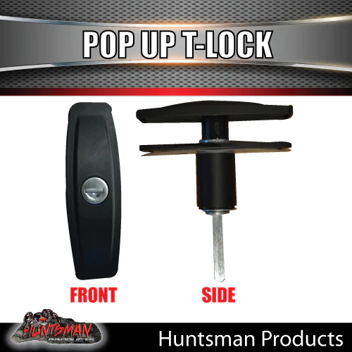 x6 Slim T Handle Pop Up Lock Latch for Trailer 4x4 Ute Caravan Canopy Toolbox - Image 2