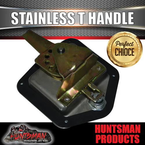x6 Chrome T Handle Locks. Flush Mount. Stainless Steel. Tool Box Trailer Canopy - Image 2