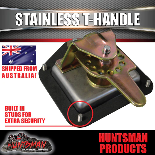 x6 T Handle Locks & Studs. Stainless Steel. Flush Mount Tool Box, Camper Trailer - Image 3