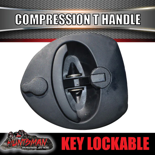 x8 Black Reinforced Fibre Compression T Lock for Trailer Caravan Boat Truck Toolbox - Image 4