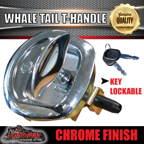 x8 Chrome Whale Tail T Handle Folding Lock for Trailer Caravan Canopy - Image 7