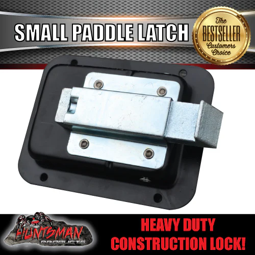 x8 Black Paddle Handle Lock Latch for Caravan Canopy Ute Truck Toolbox - Image 3